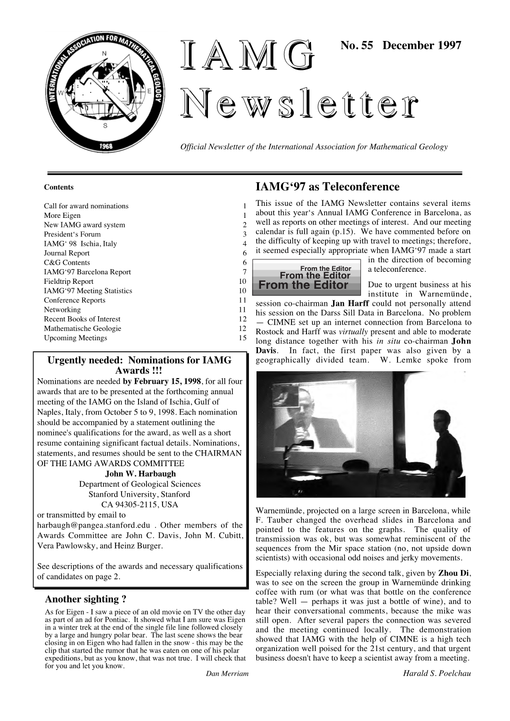 IAMG Newsletter