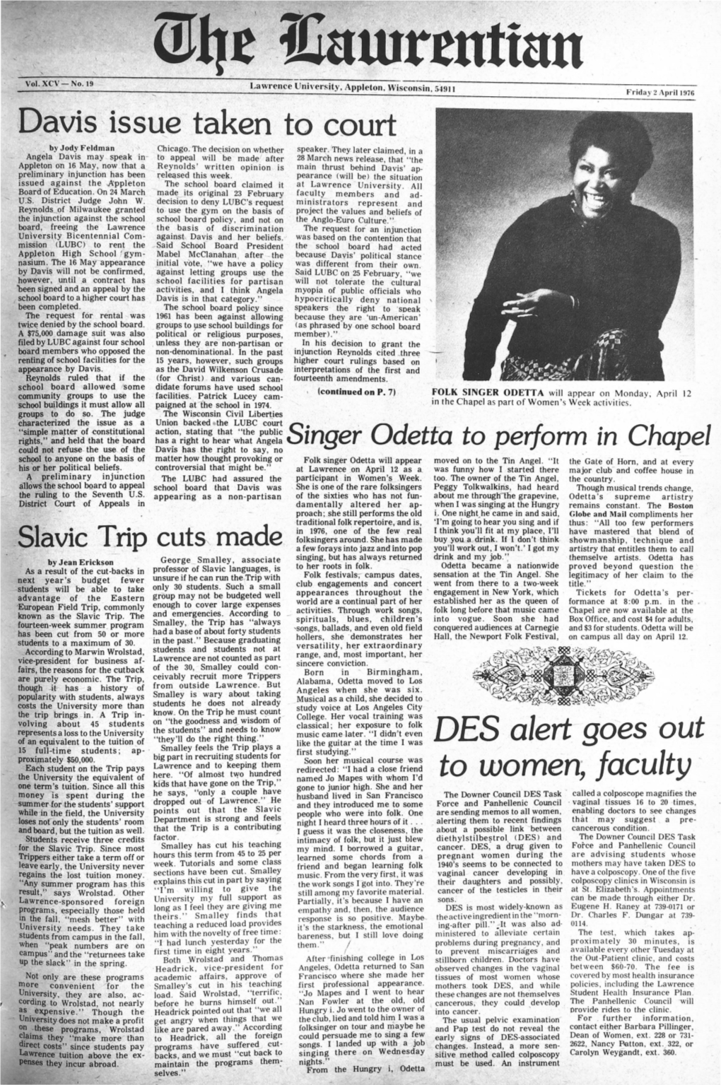 Volume XCV, Number 19, April 2, 1976