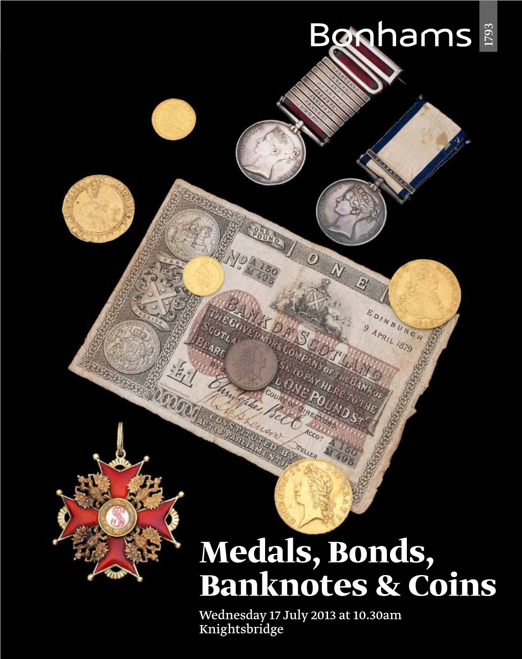 Medals, Bonds, Banknotes & Coins