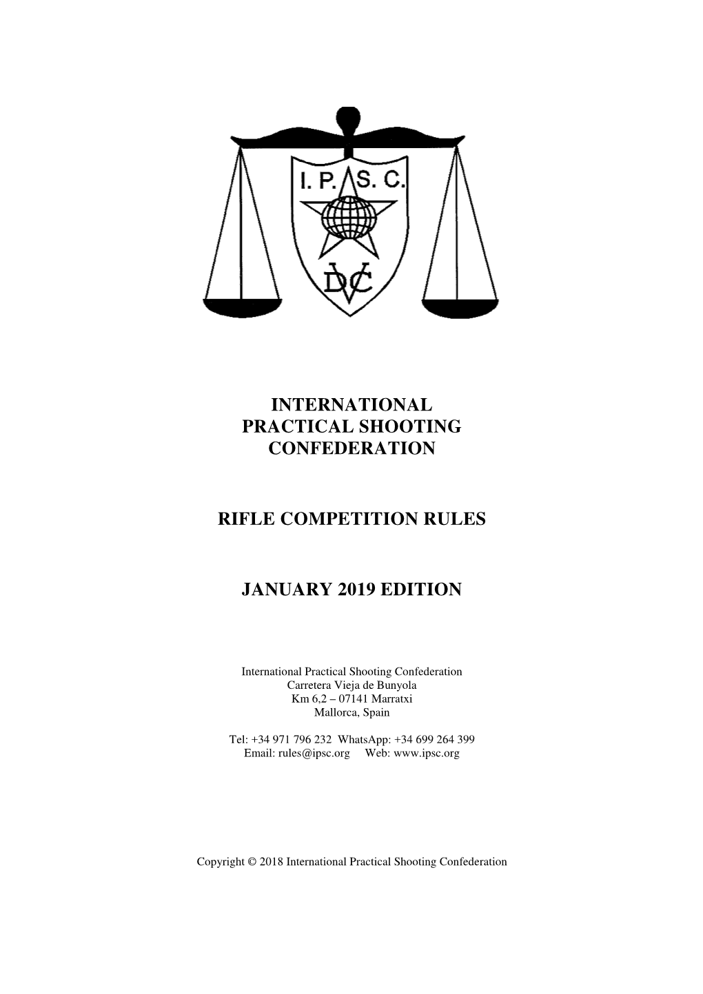 International Practical Shooting Confederation Rifle Competition Rules January 2019 Edition