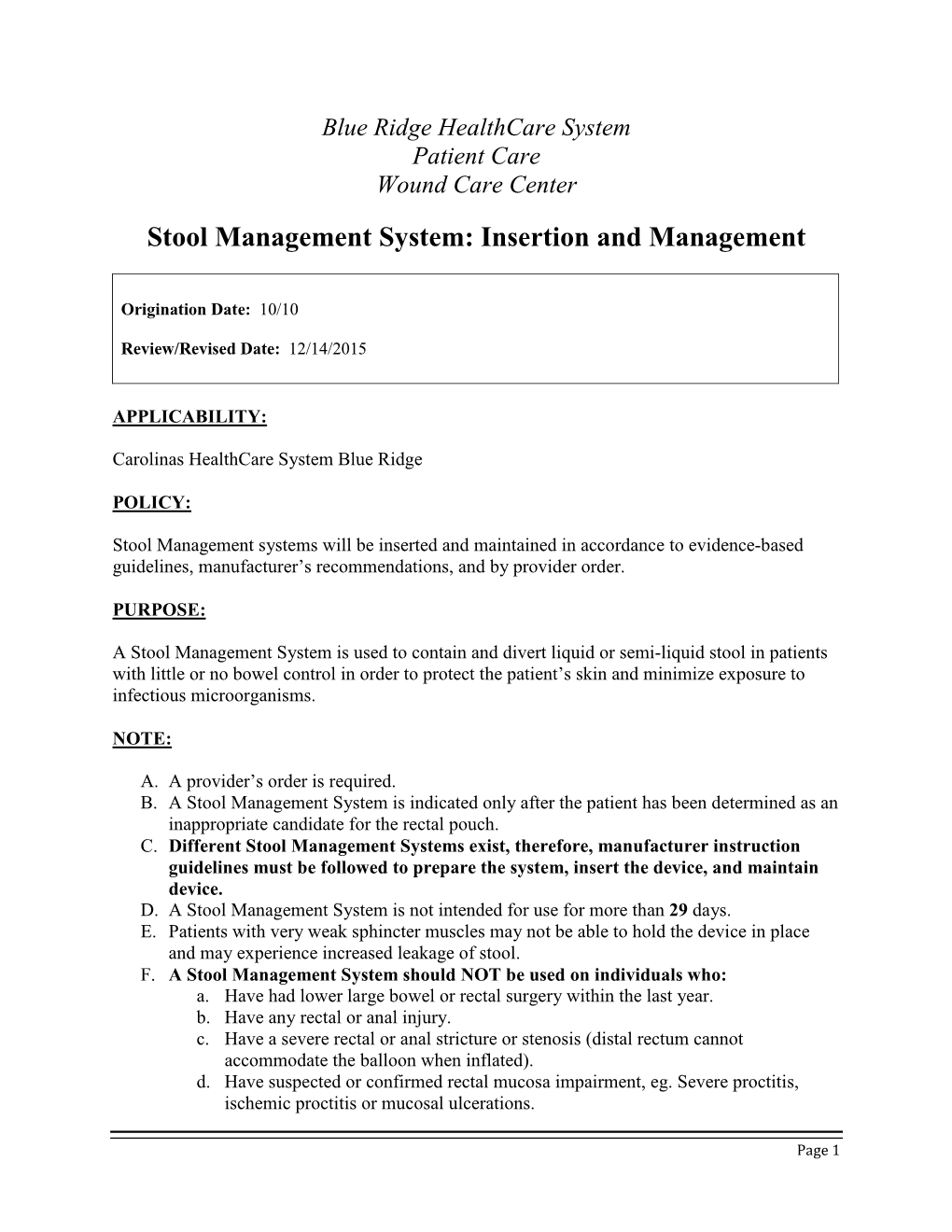 Stool Management System: Insertion and Management