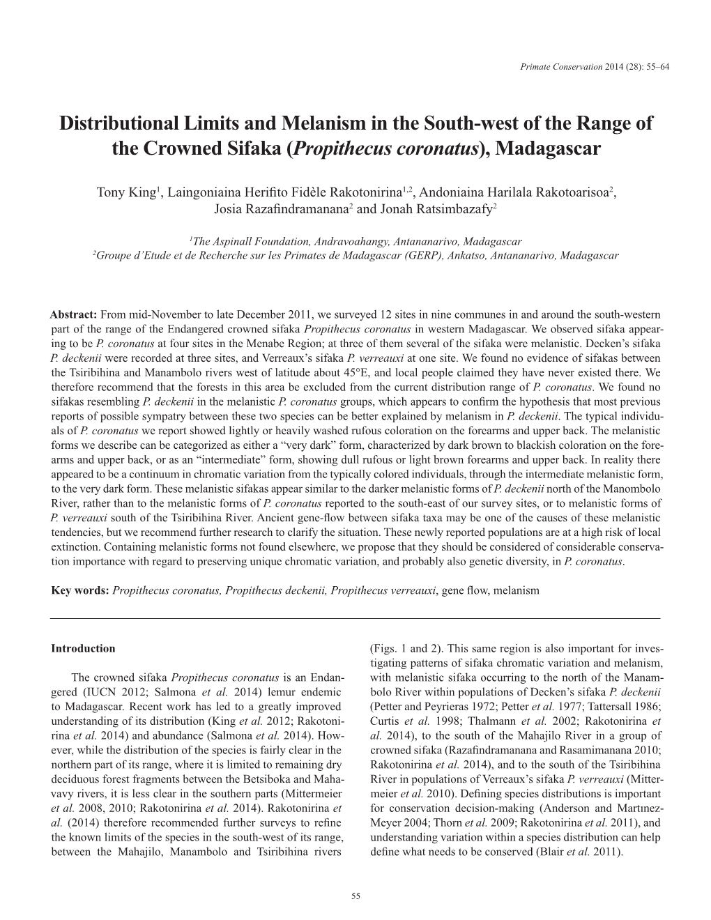 Distributional Limits and Melanism in Crowned Sifaka