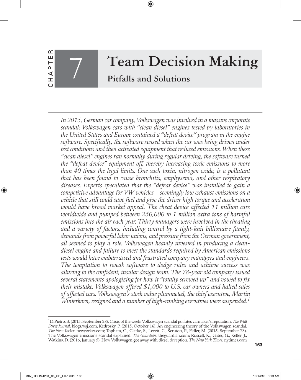 Team Decision Making 7 Pitfalls and Solutions Chapter Chapter