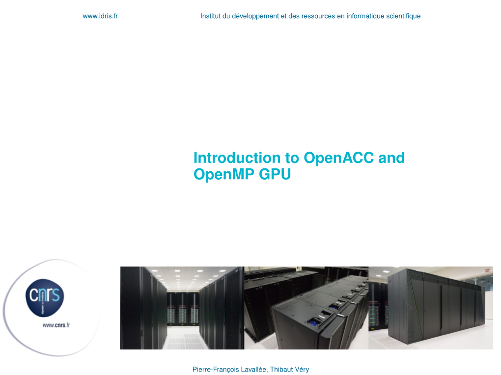 Introduction to Openacc and Openmp GPU