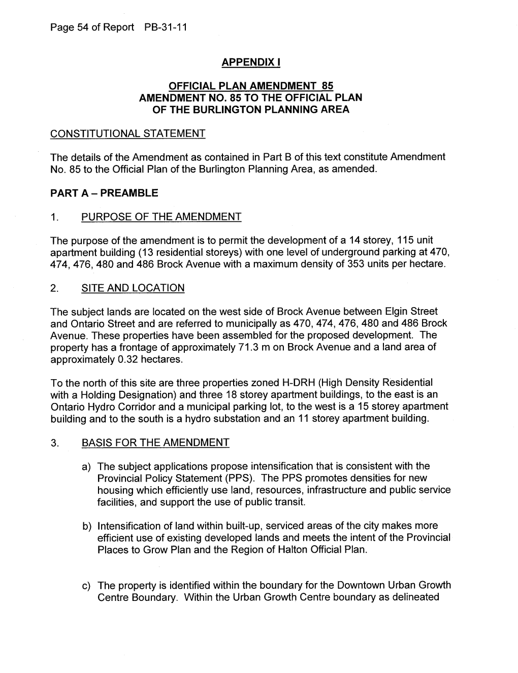 Page 54 of Report PB-31-11 APPENDIX I OFFICIAL PLAN