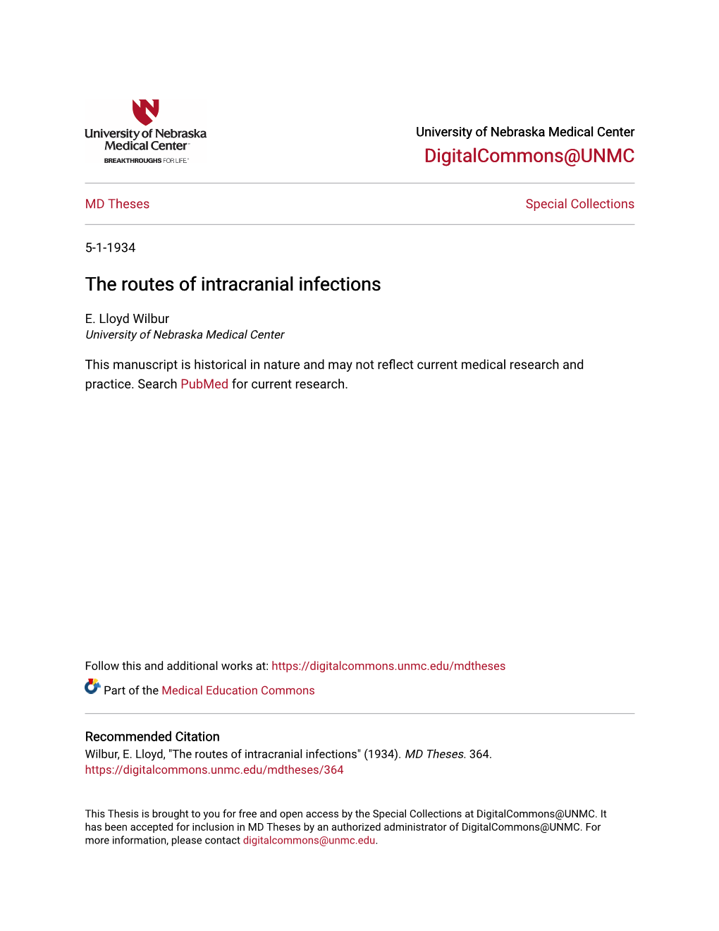 The Routes of Intracranial Infections