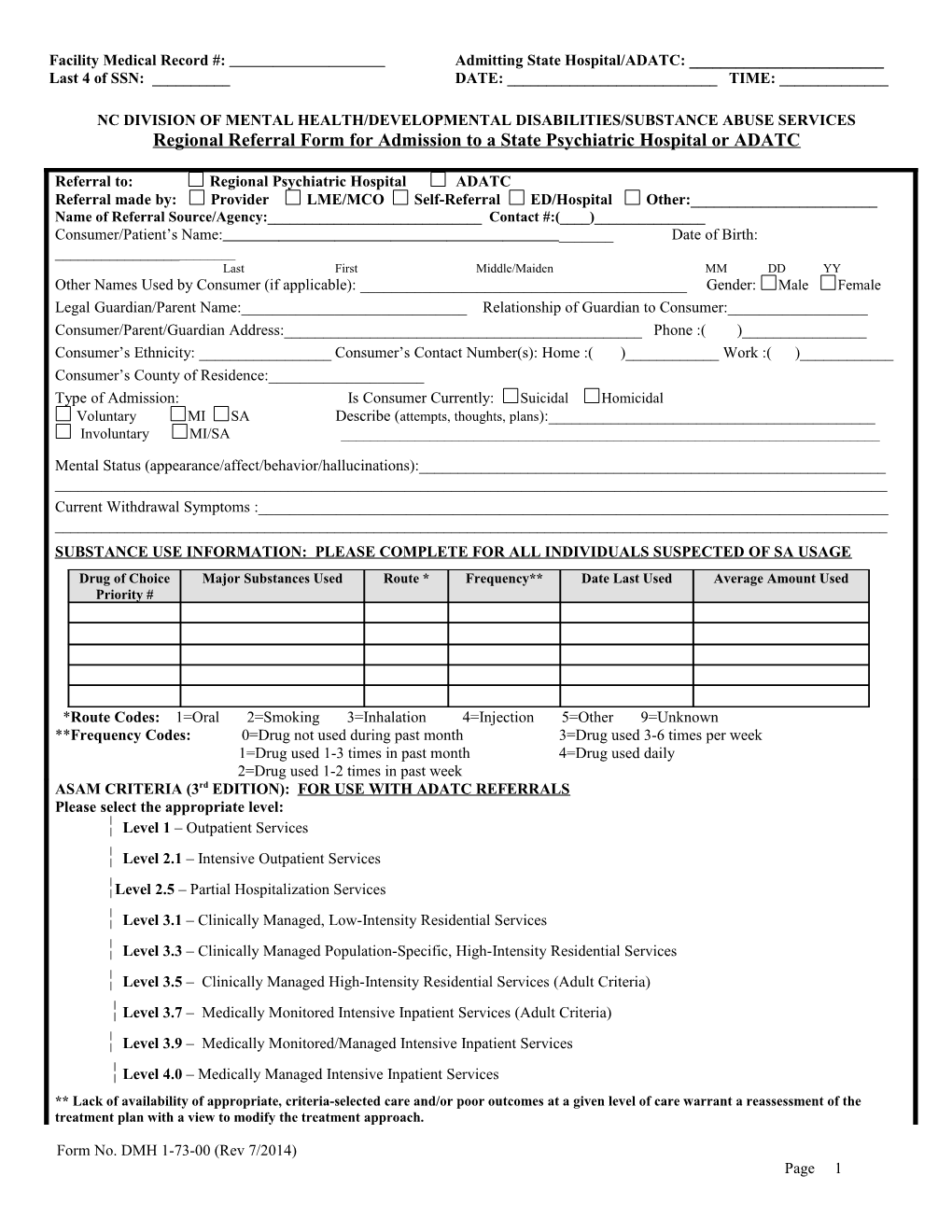 North Carolina Division of Mental