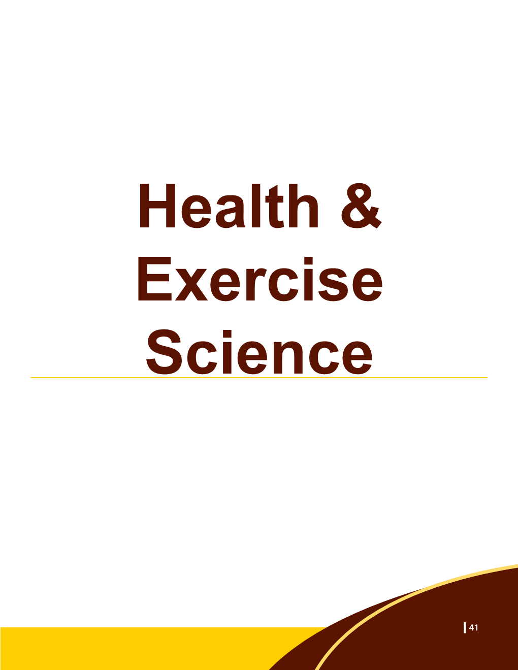 Health & Exercise Science