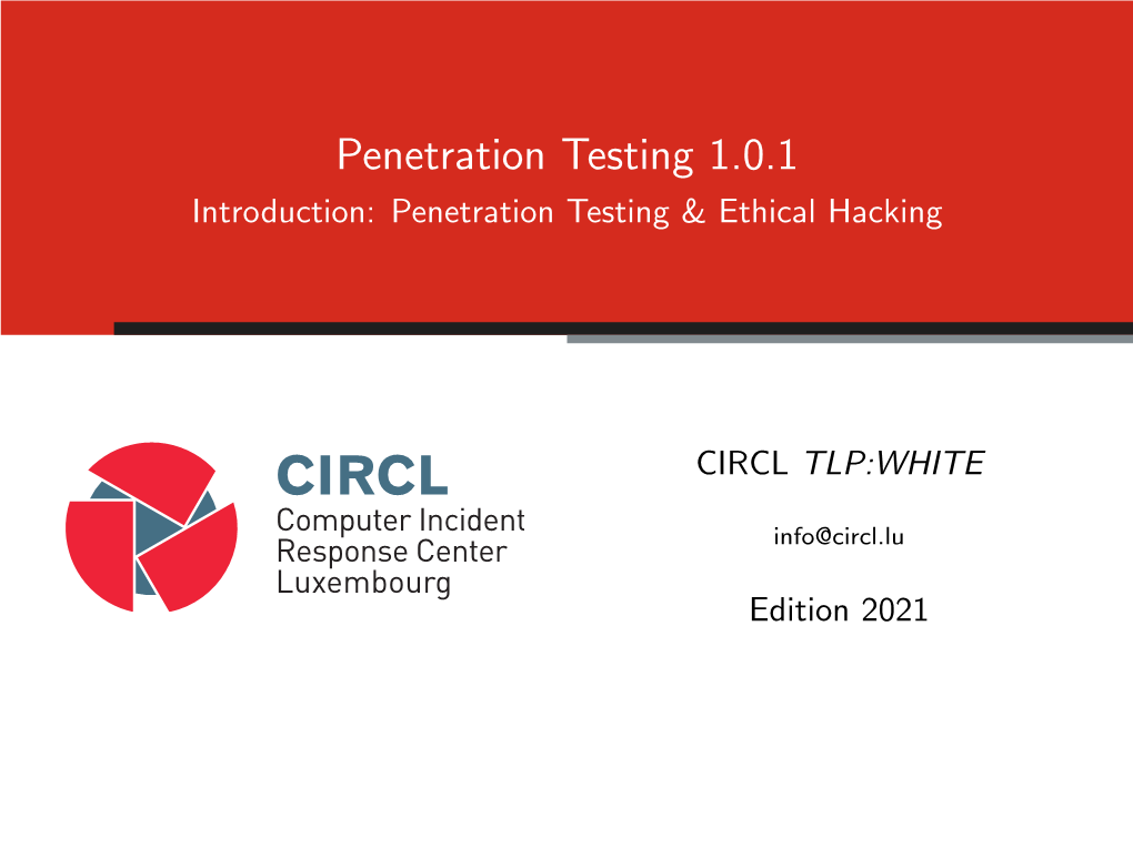 Introduction: Penetration Testing & Ethical Hacking