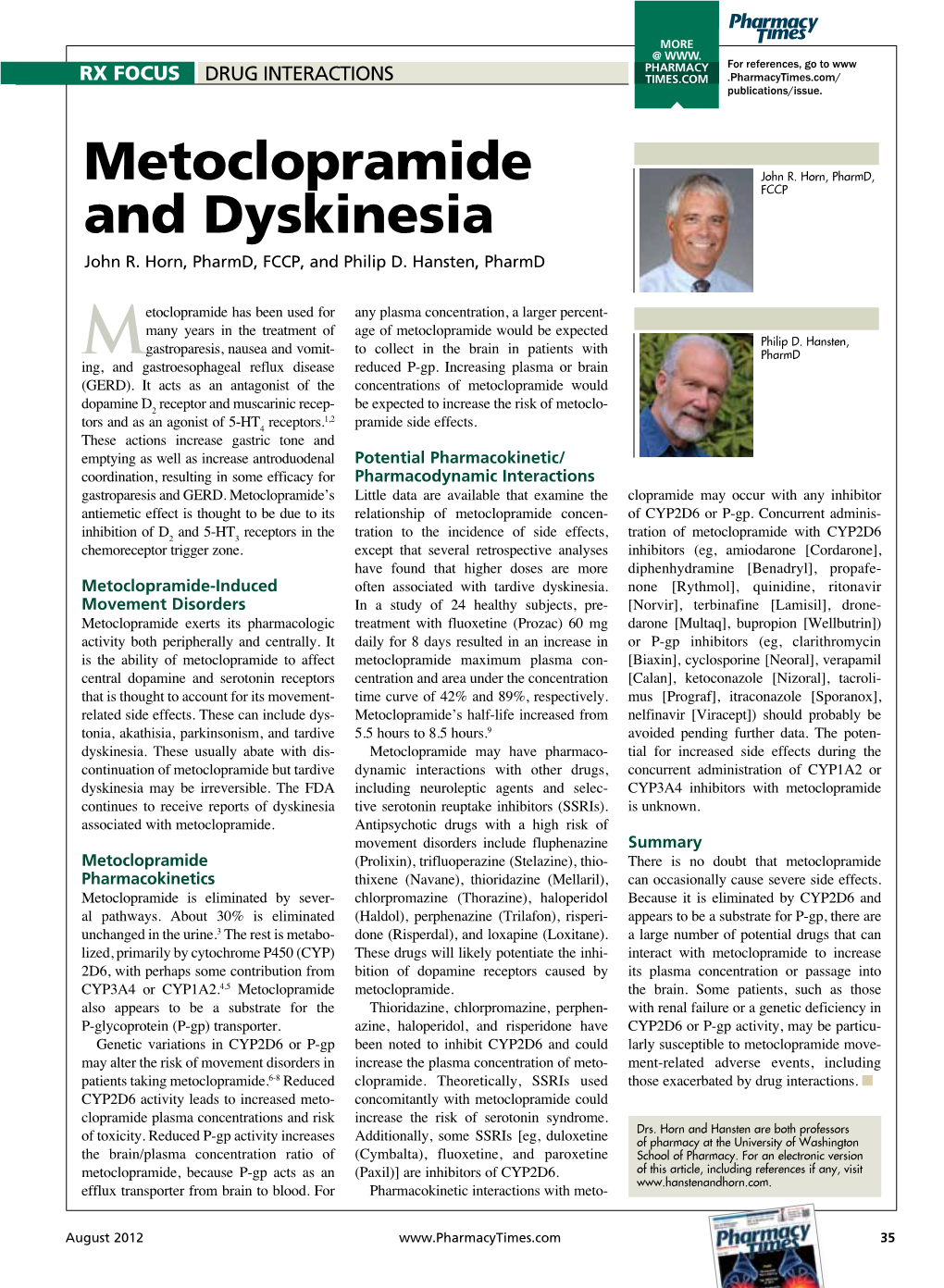 Metoclopramide and Dyskinesia