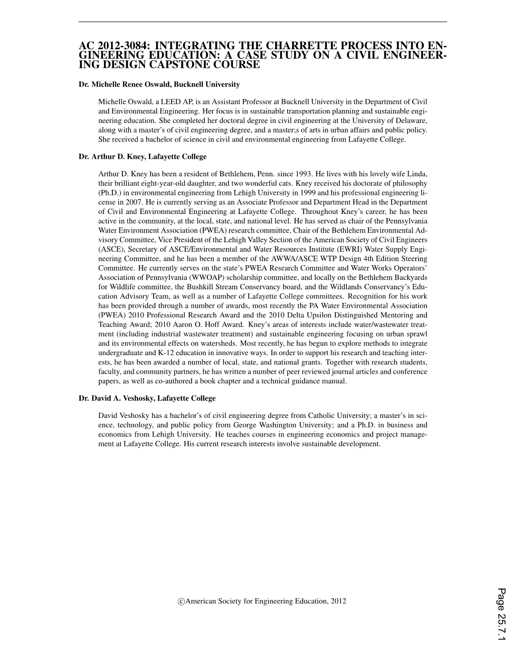 Integrating the Charrette Process Into Engineering Education: a Case Study on a Civil Engineering Capstone Course