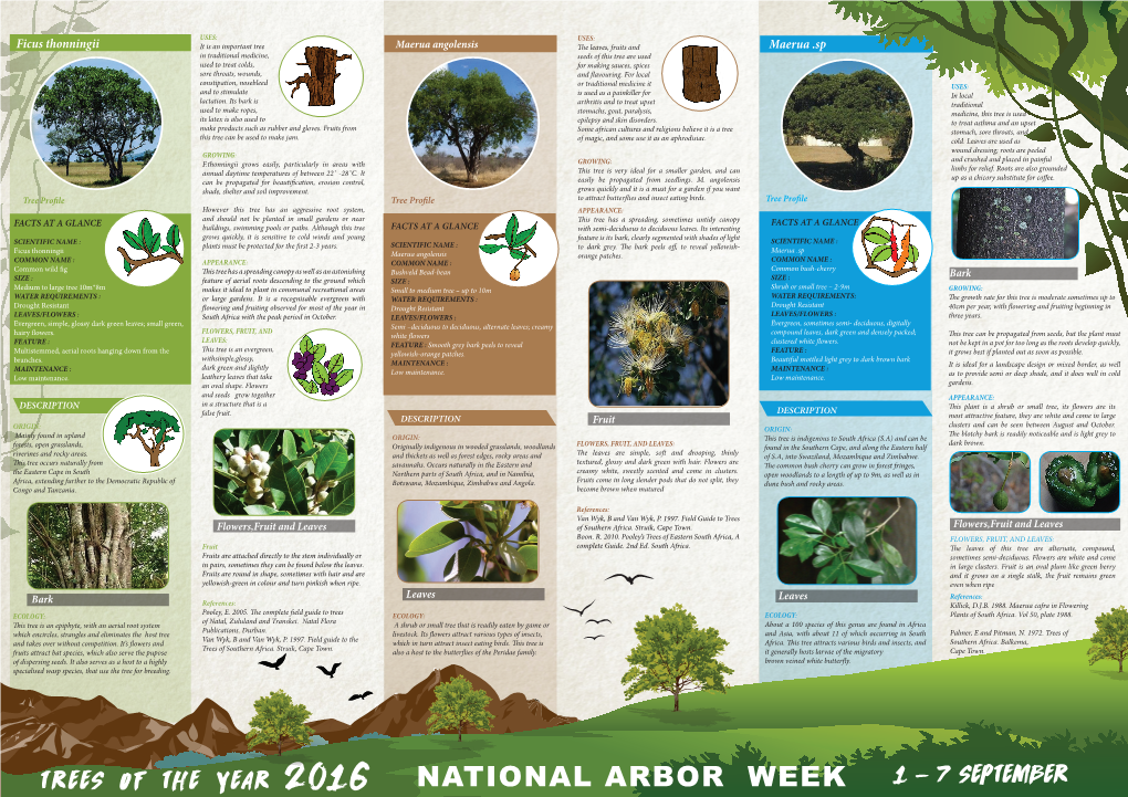 National Arbor Week 1 - 7 September