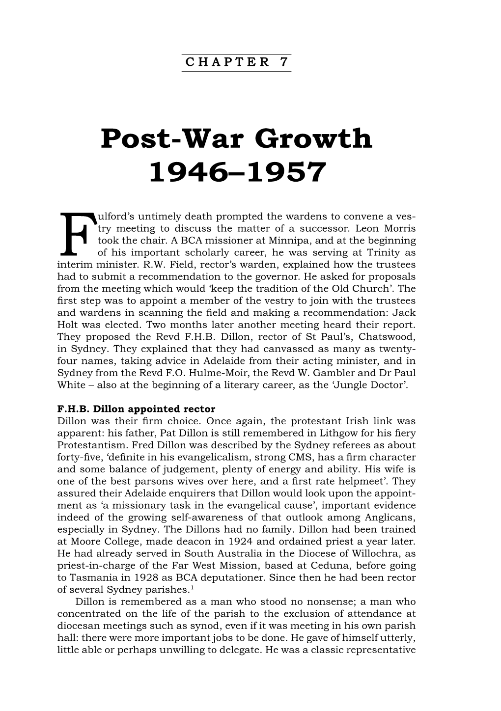 Post-War Growth 1946–1957