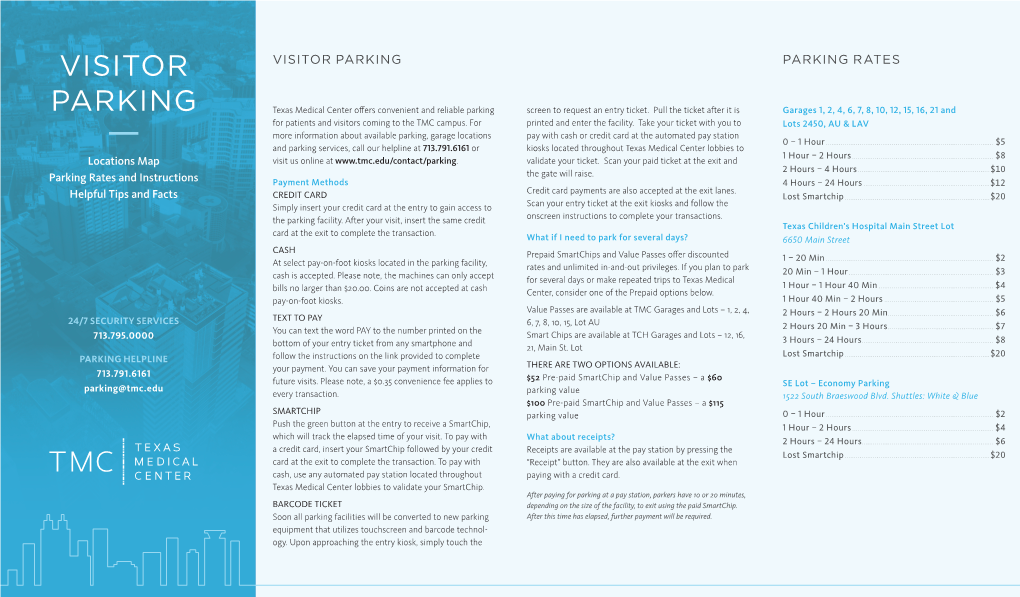 Visitor Parking Parking Rates