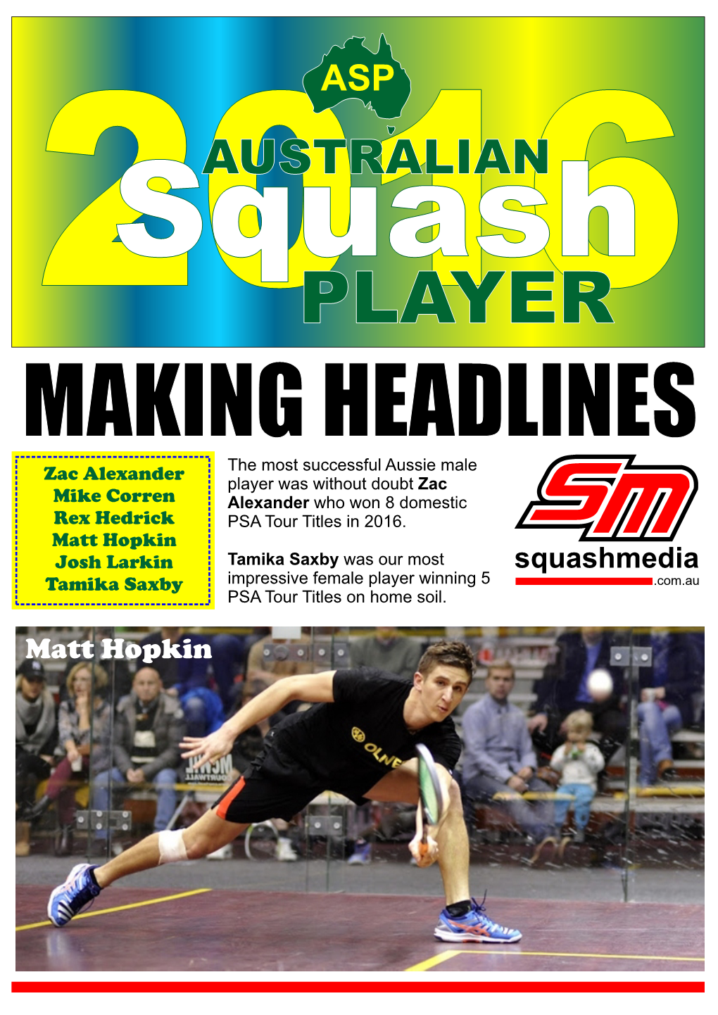 2016 Squash PLAYER AUSTRALIAN