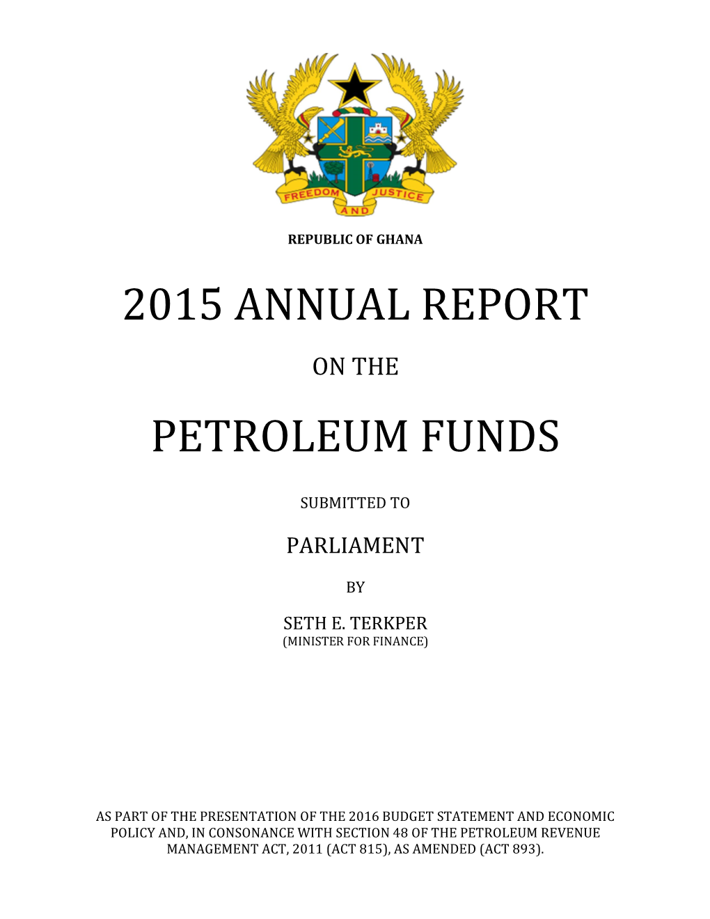 2015 Annual Report Petroleum Funds