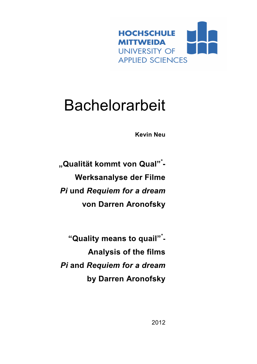 Bachelorarbeit