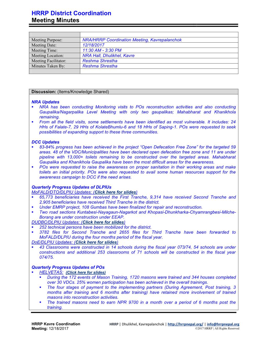 Meeting Minutes Template