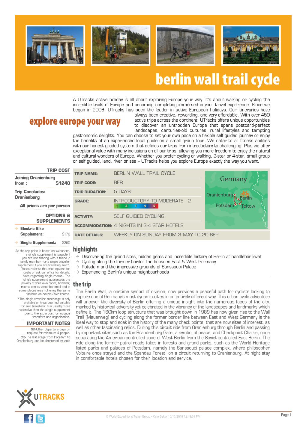 Berlin Wall Trail Cycle