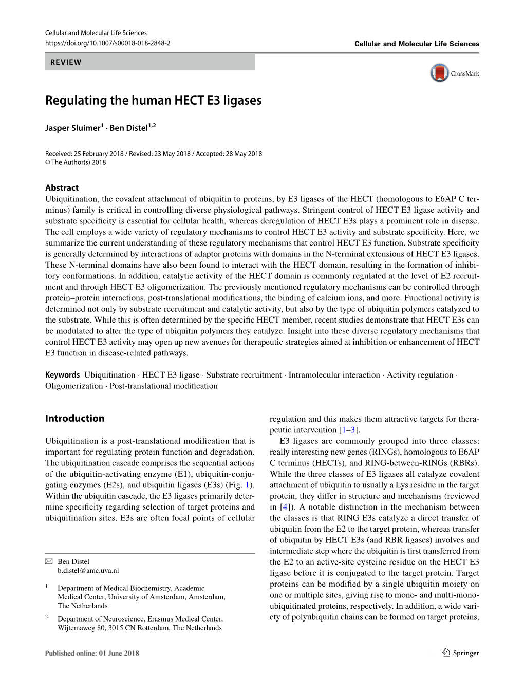 Regulating the Human HECT E3 Ligases