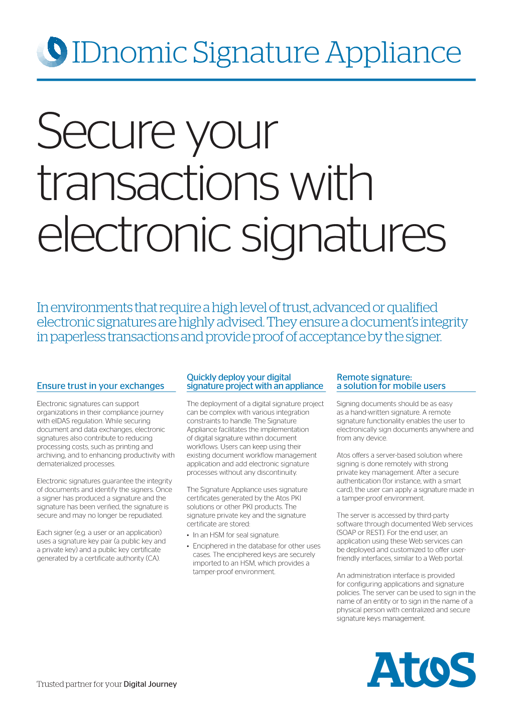 Signature Appliance Secure Your Transactions with Electronic Signatures