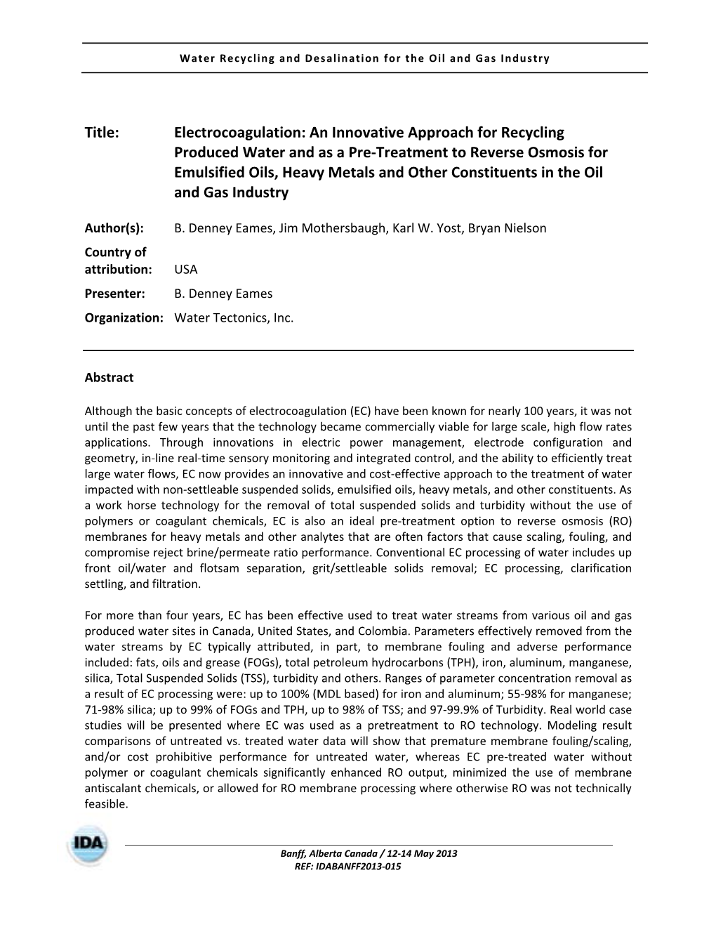 Electrocoagulation