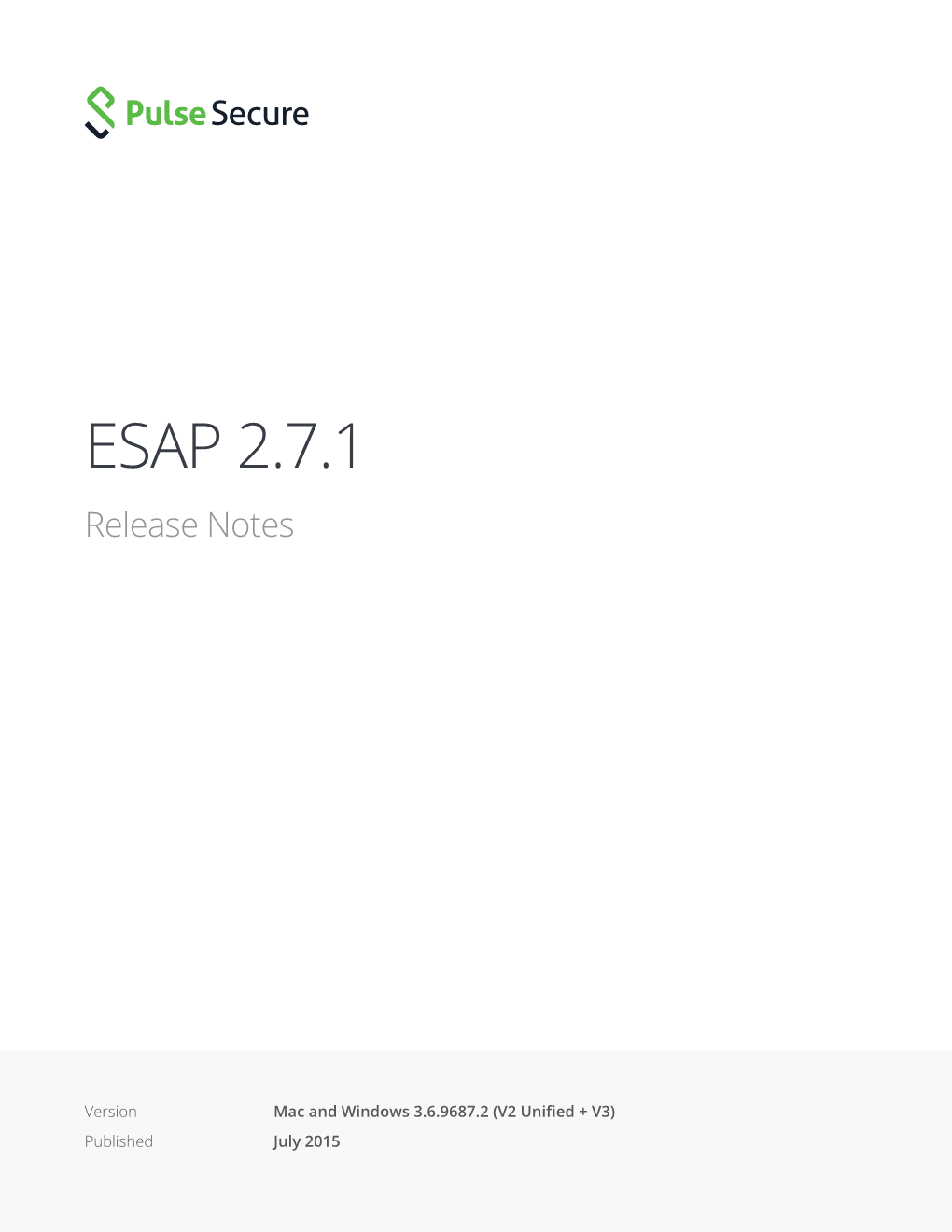 ESAP 2.7.1 Release Notes