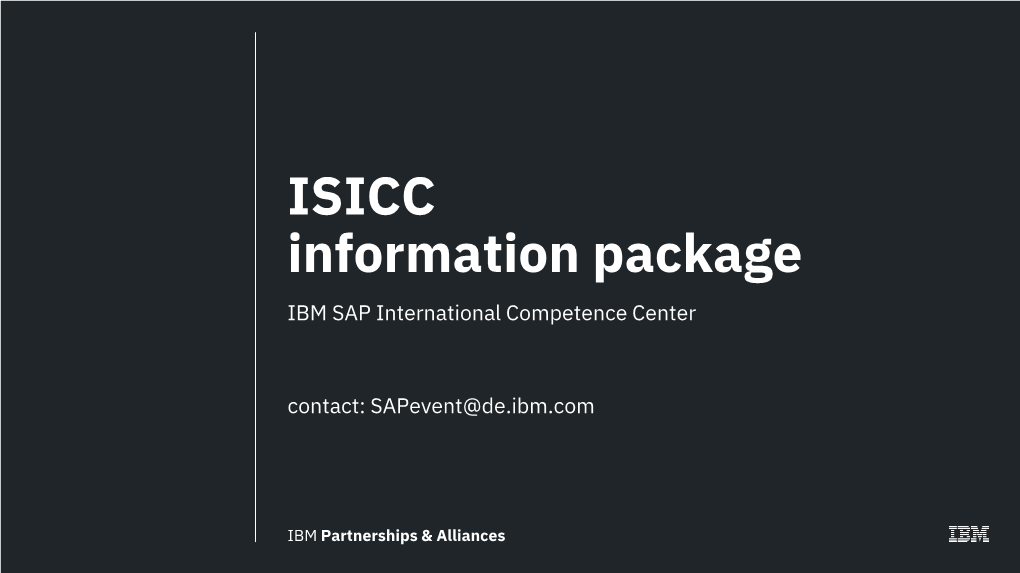 ISICC Informationspaket