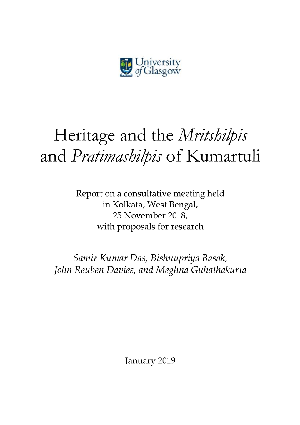 Heritage and the Mritshilpis and Pratimashilpis of Kumartuli