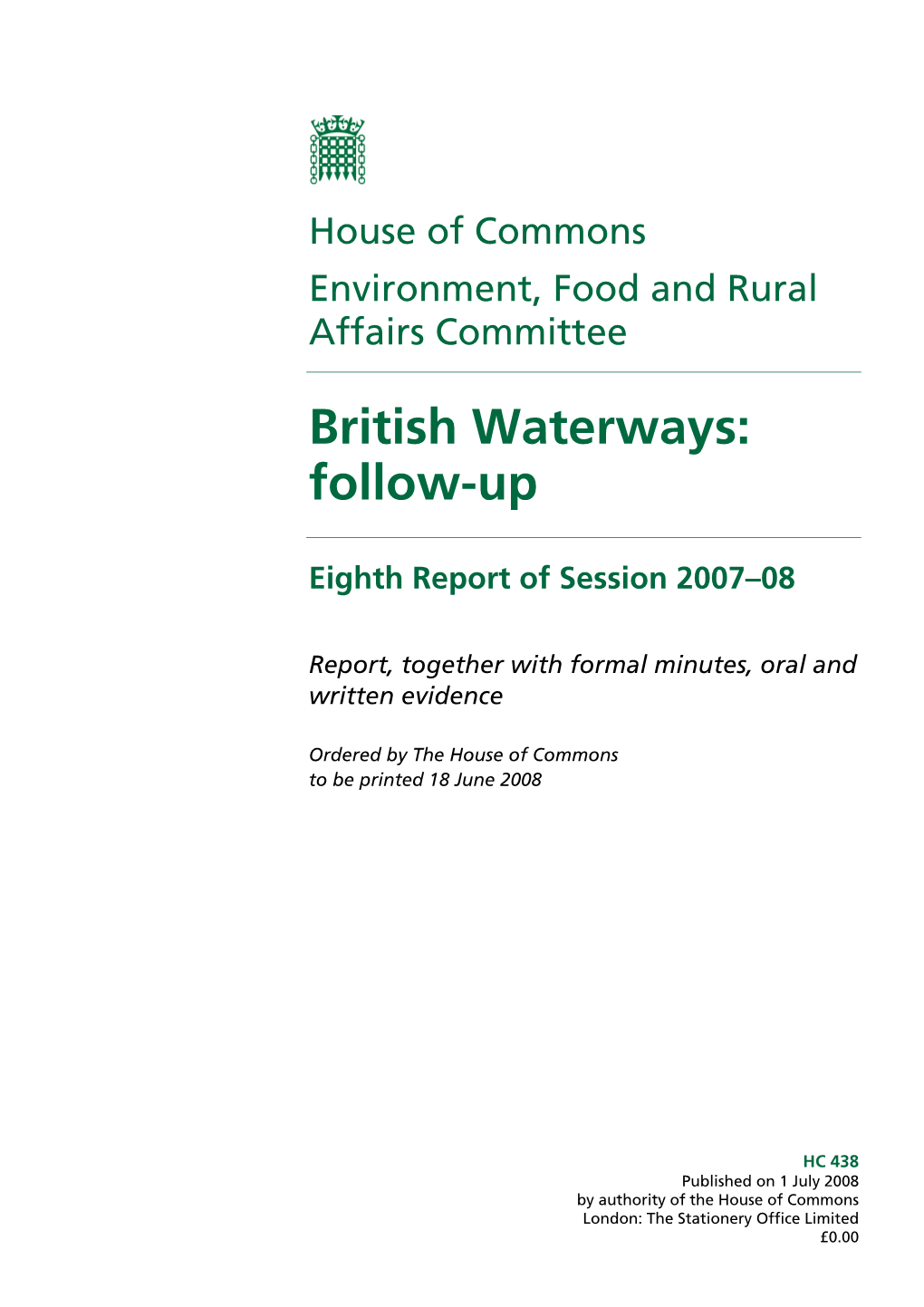 British Waterways: Follow-Up