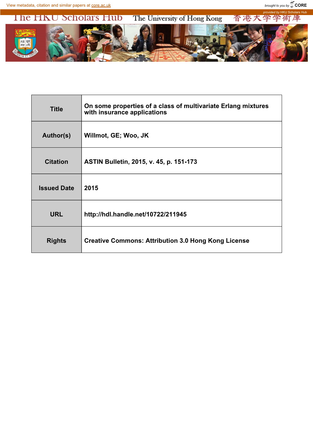 Title on Some Properties of a Class of Multivariate Erlang Mixtures With