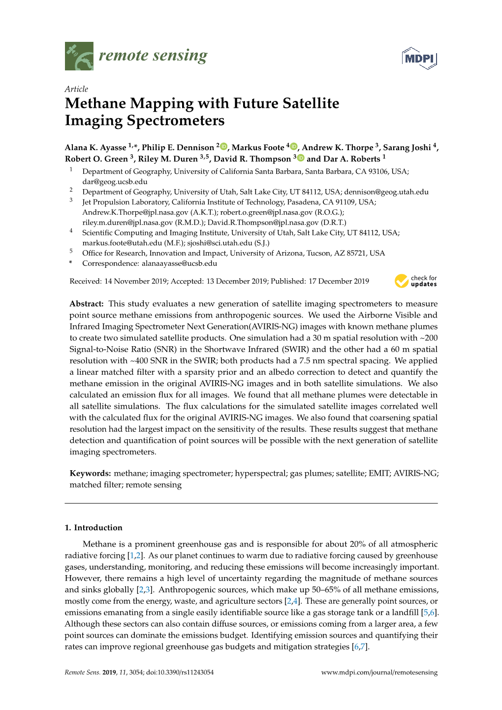 Methane Mapping with Future Satellite Imaging Spectrometers