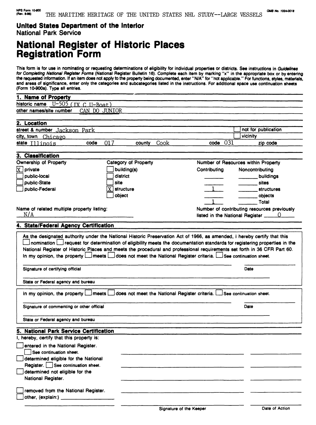 National Register of Historic Places Continuation Sheet