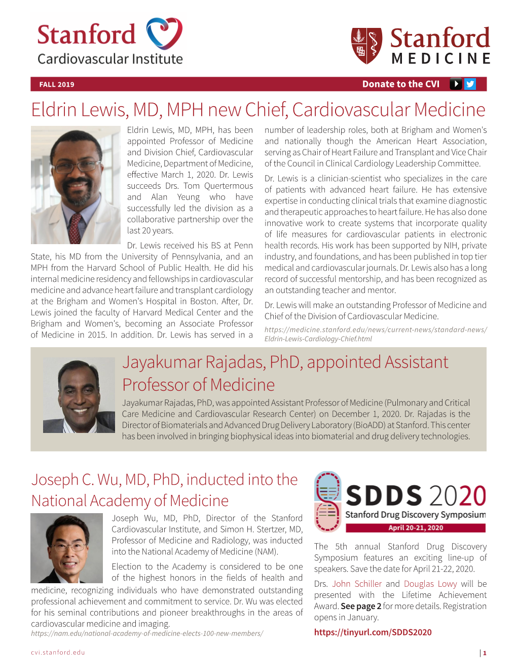 Eldrin Lewis, MD, MPH New Chief, Cardiovascular Medicine