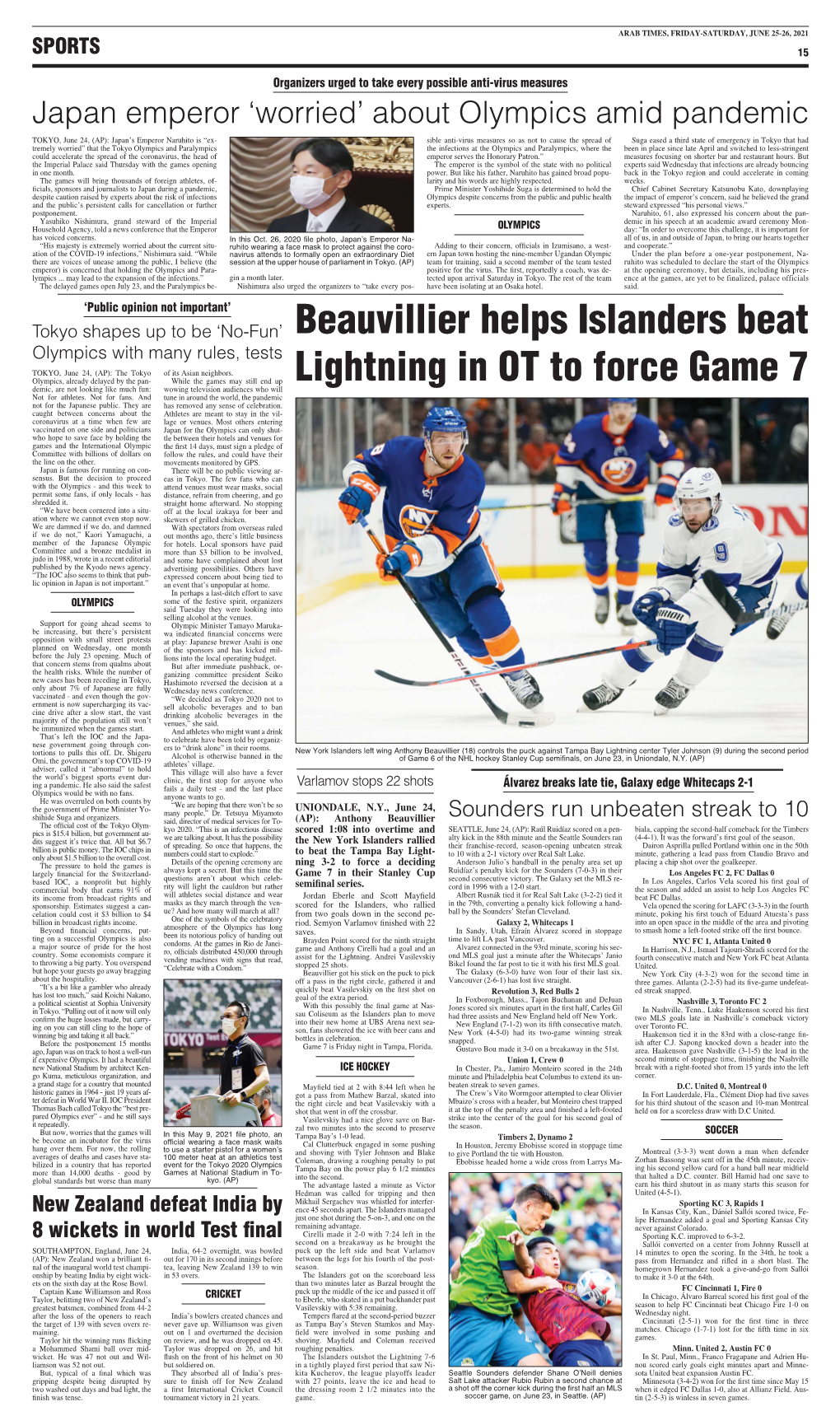 Beauvillier Helps Islanders Beat Lightning in OT to Force Game 7