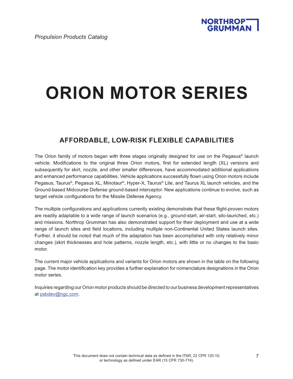 Orion Motor Series