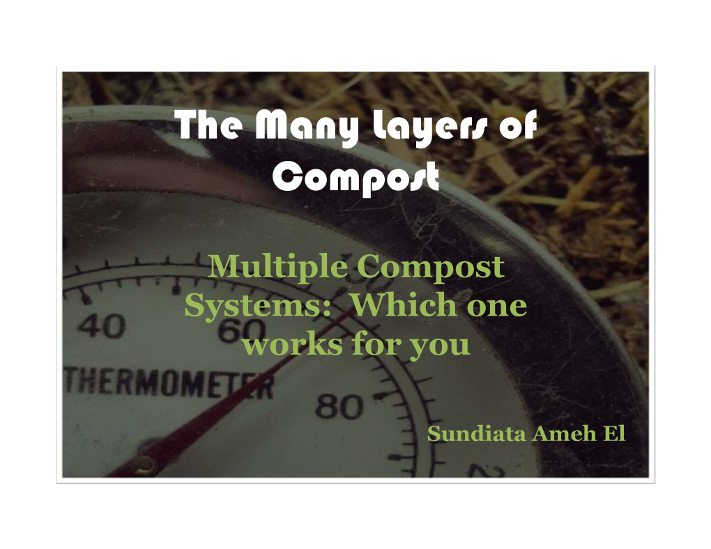 The Many Layers of Compost