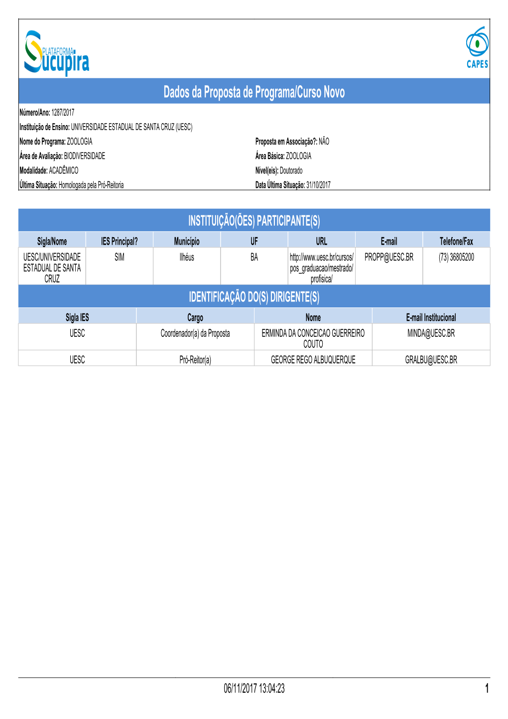 PPGZOO 2017 Relatório Final Da Proposta 1287 APCN