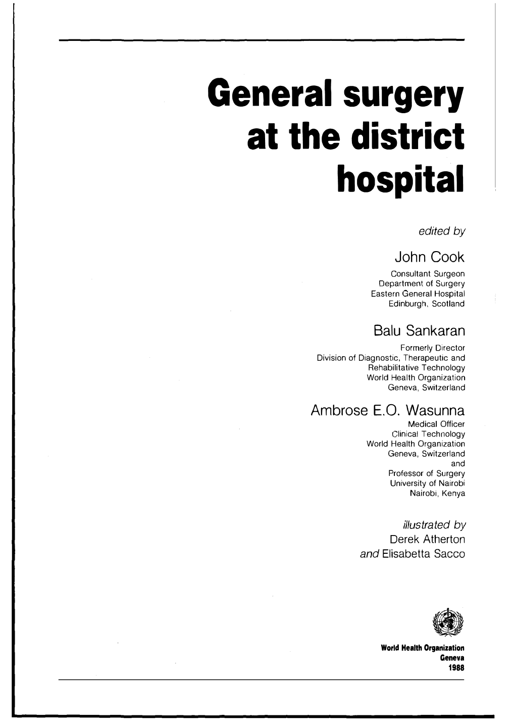 General Surgery at the District Hospital