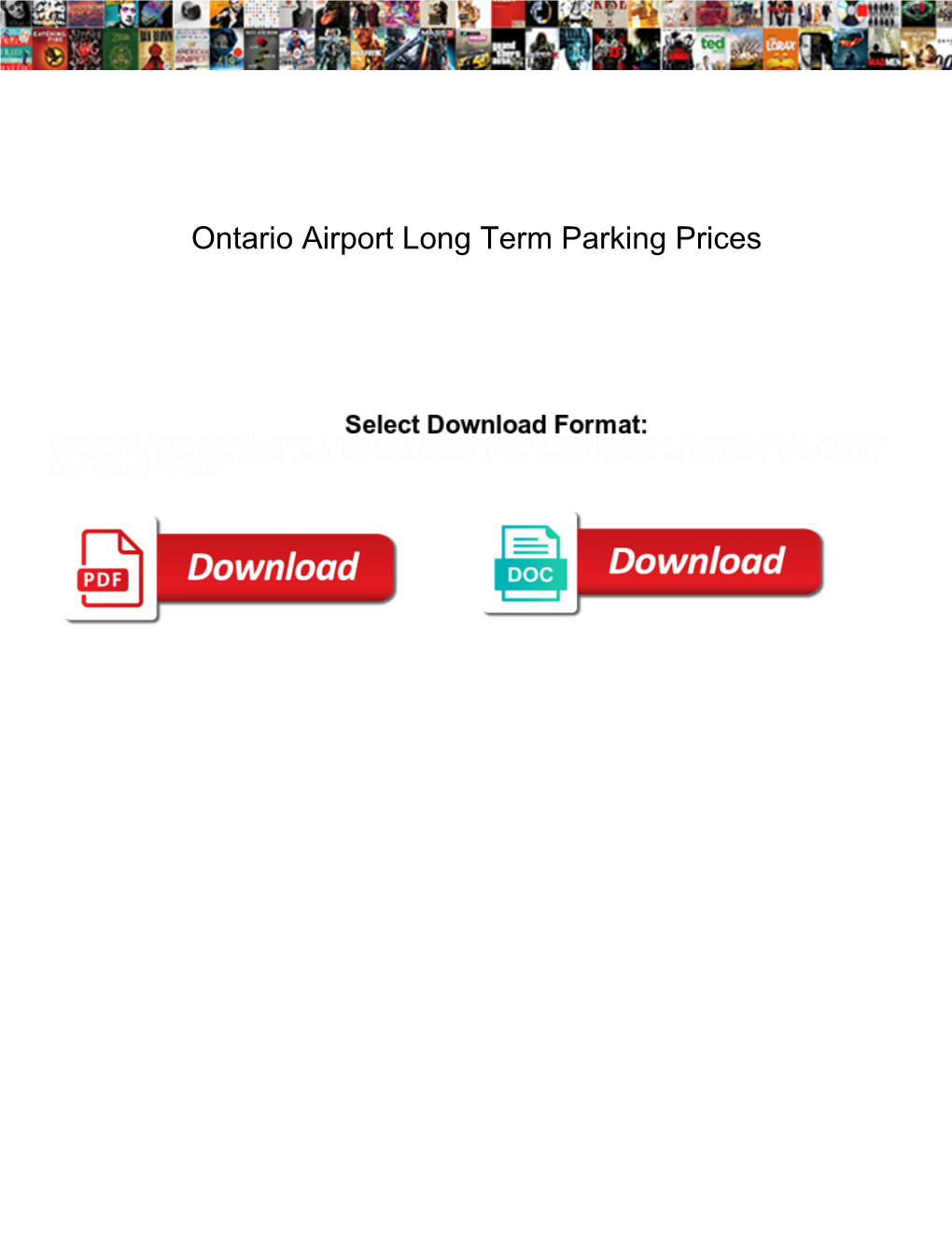 Ontario Airport Long Term Parking Prices