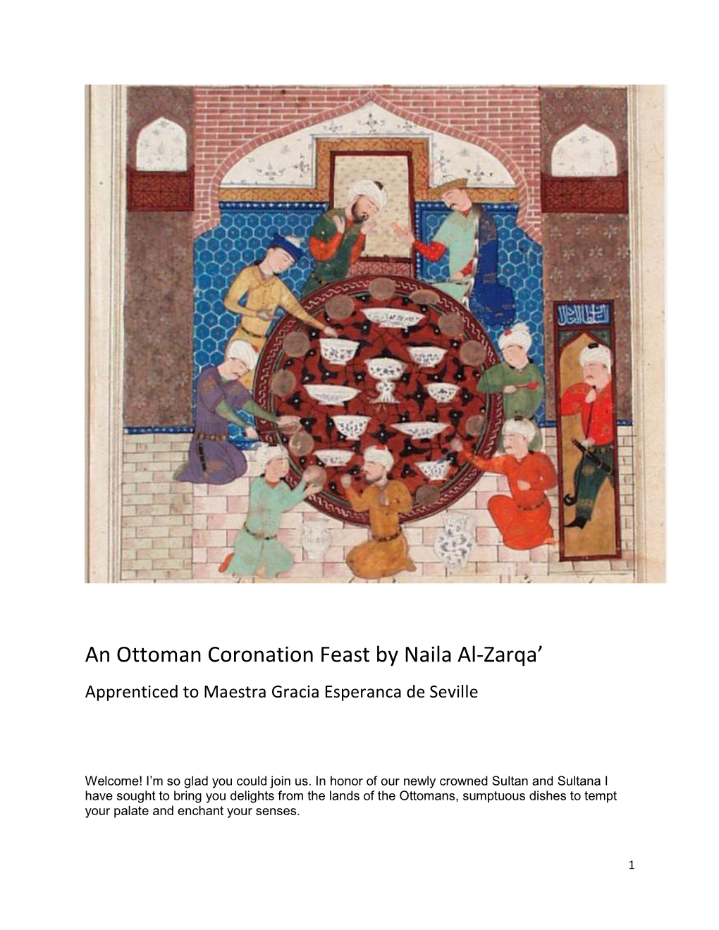 An Ottoman Coronation Feast by Naila Al-Zarqa'