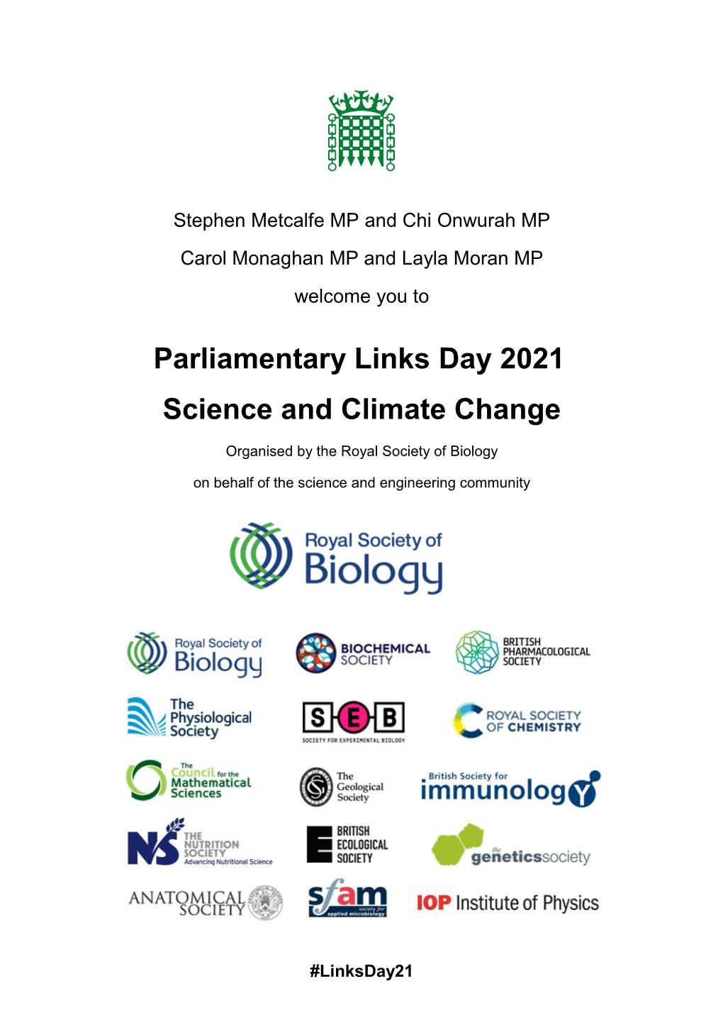 Parliamentary Links Day 2021 Science and Climate Change