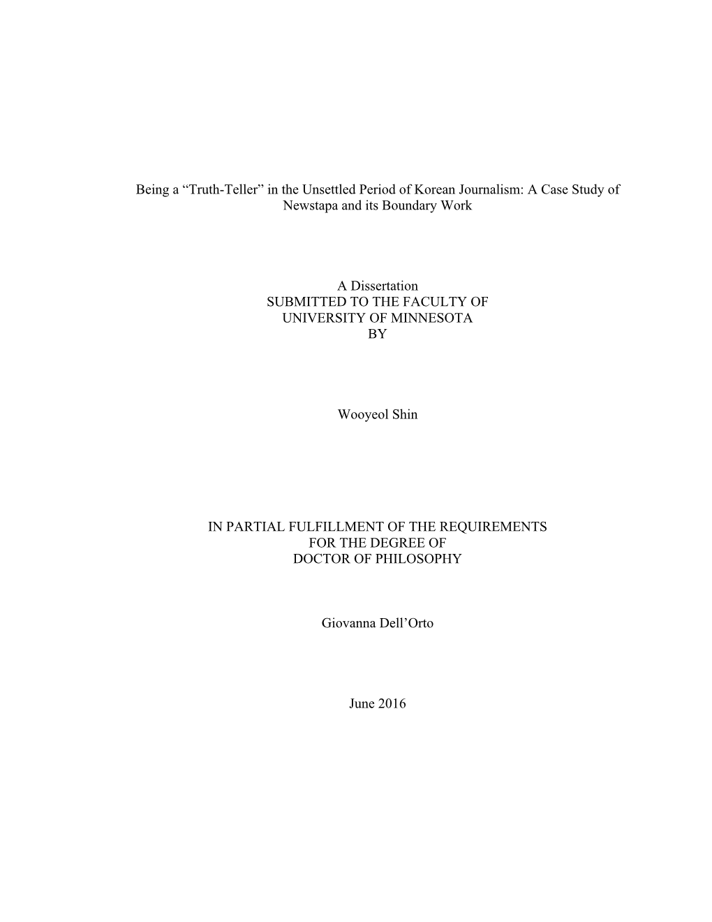 Being a “Truth-Teller” in the Unsettled Period of Korean Journalism: a Case Study of Newstapa and Its Boundary Work