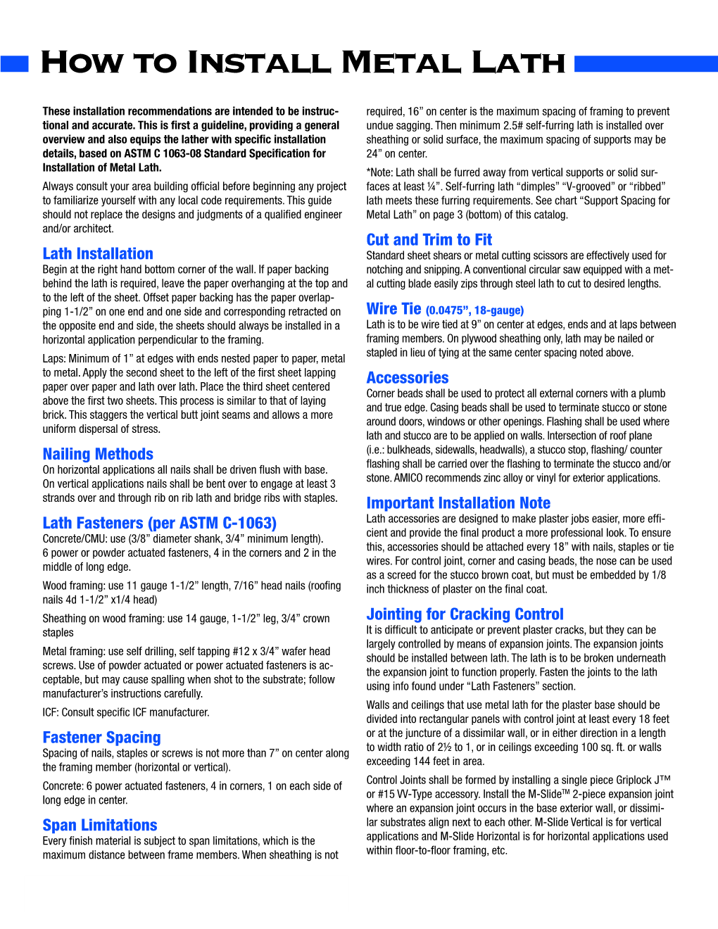 How to Install Metal Lath