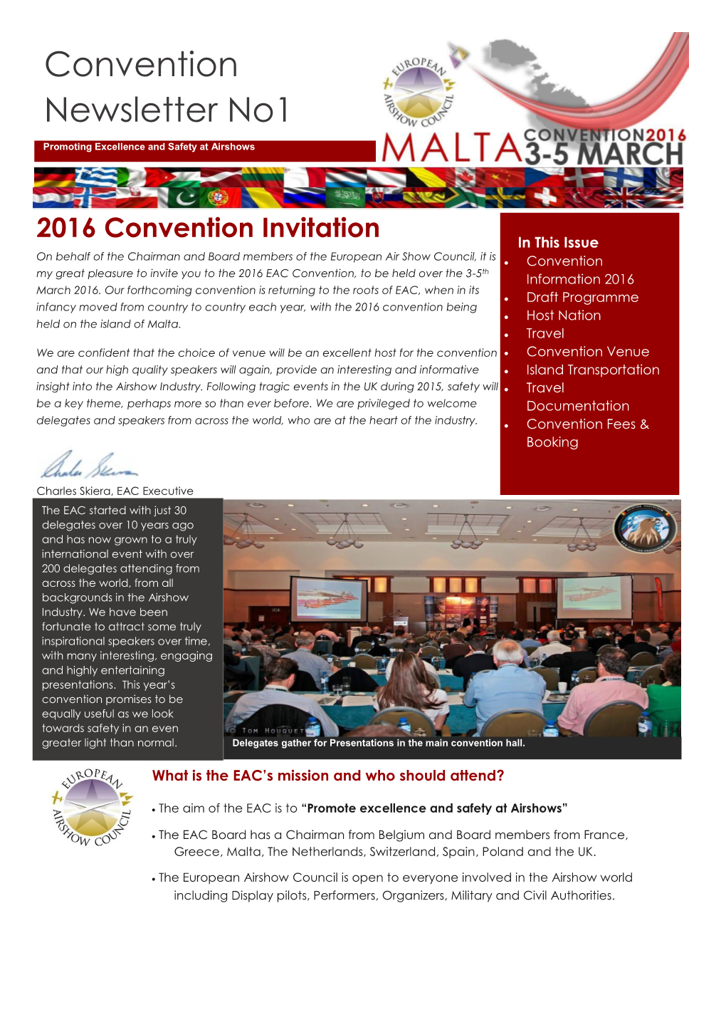 Convention Newsletter No1 December 2014
