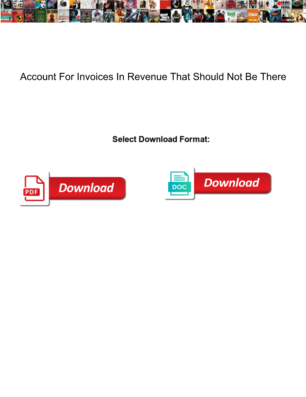 Account for Invoices in Revenue That Should Not Be There
