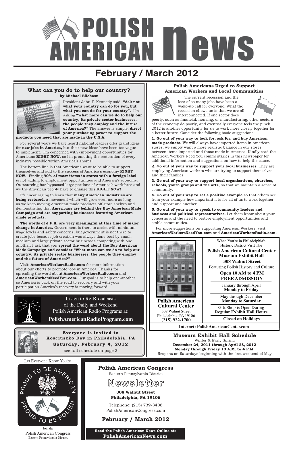 February / March 2012 Newsletter