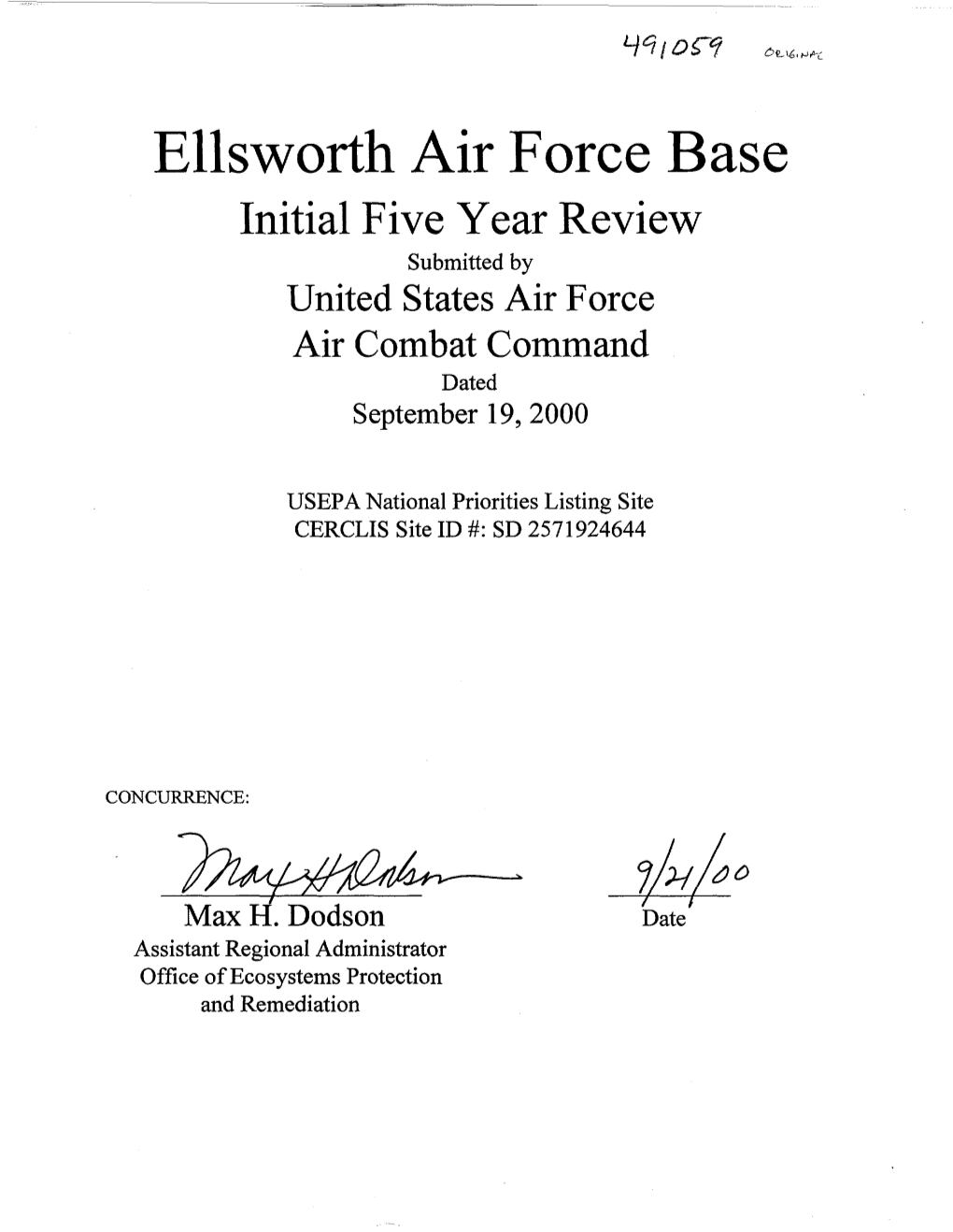 Initial Five Year Review, United States Air Force Air Combat Command