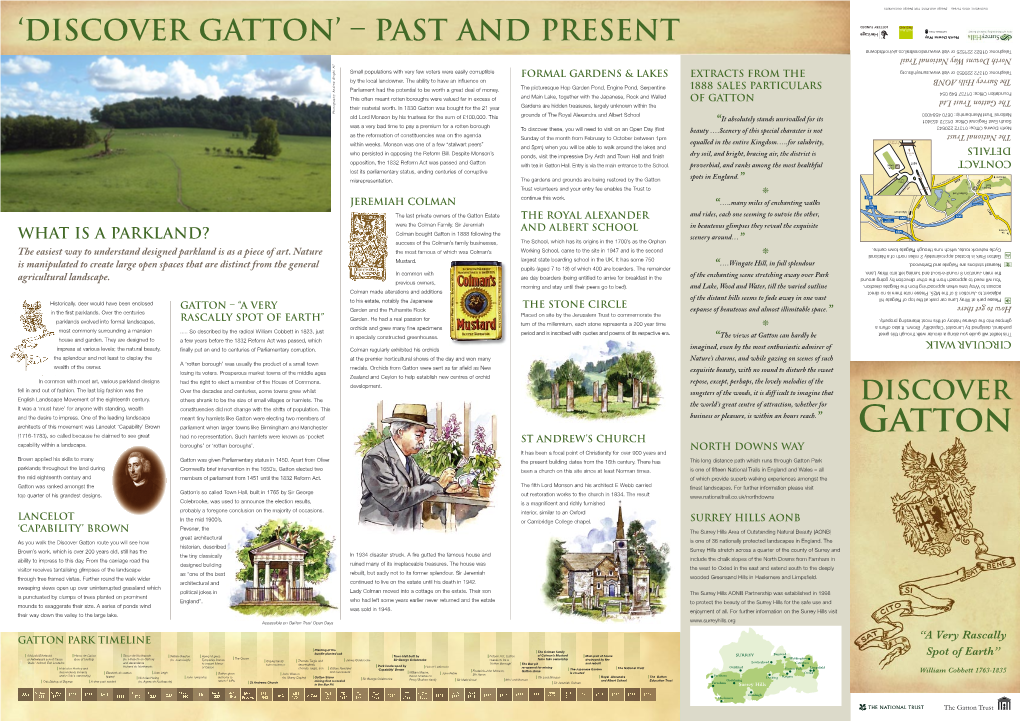 Gatton’ – Past and Present Telephone: 01622 221525 Or Visit Visit Or 221525 01622 Telephone
