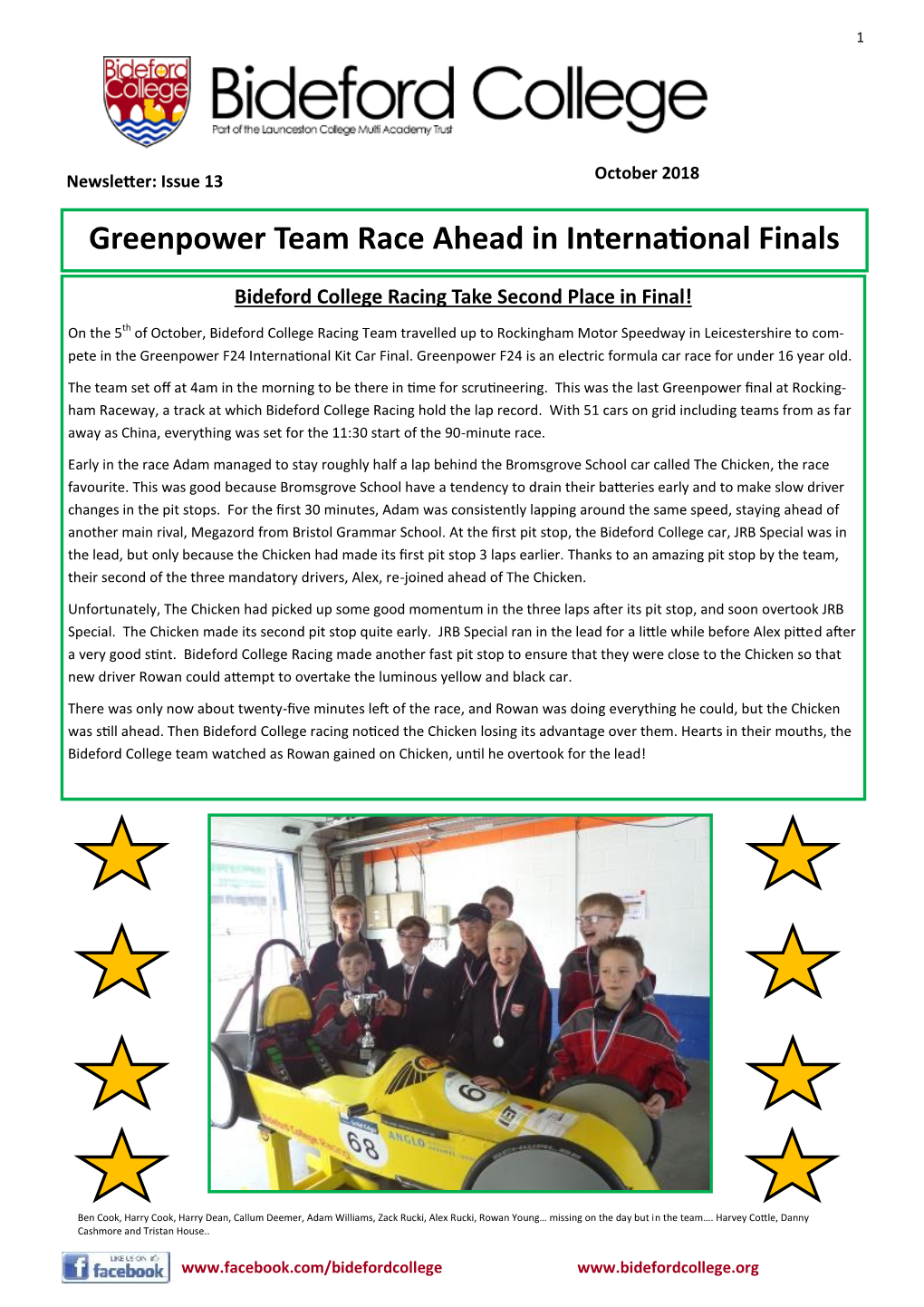 Greenpower Team Race Ahead in International Finals